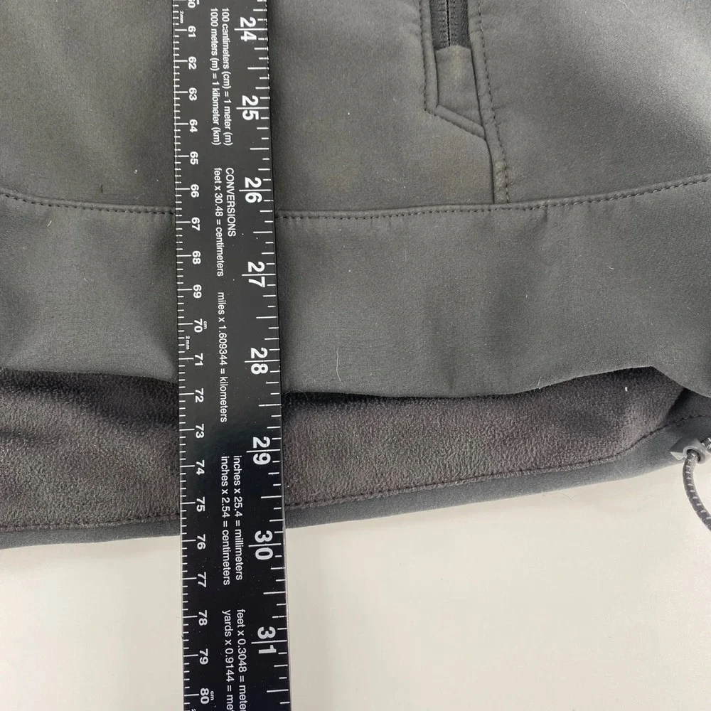 The North Face Mens XL Softshell Jacket Grey‎ Black Zip Up Outdoor
